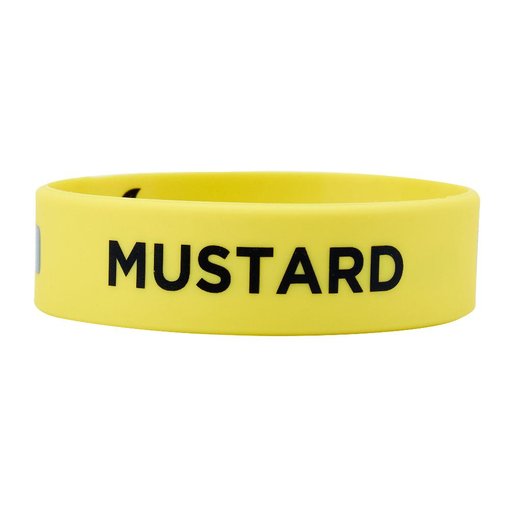 restaurantware First In First Out Yellow Silicone Mustard Label Band - Fits 16 20 and 24 oz Squeeze Bottles - 10 count box