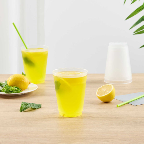 Restaurantware Flexi Grip 16 Oz Round Frosted Plastic Cup - 3 1/2" X 3 1/2" X 4 1/2" - 500 Count Box