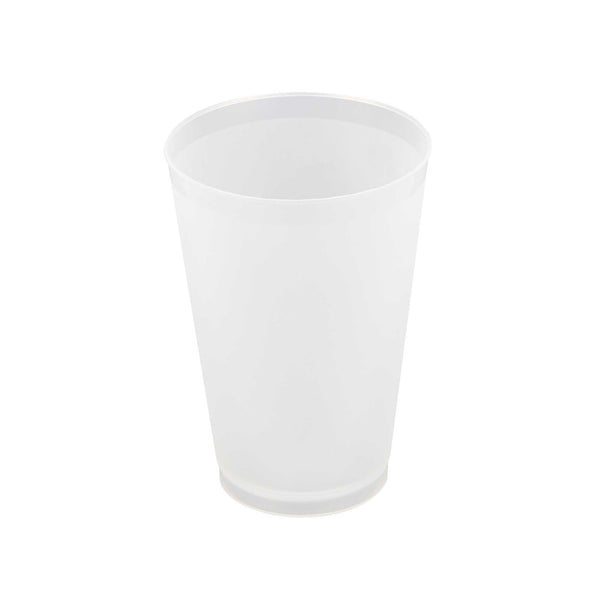 Restaurantware Flexi Grip 20 Oz Round Frosted Plastic Cup - 3 3/4" X 3 3/4" X 5 1/4" - 500 Count Box