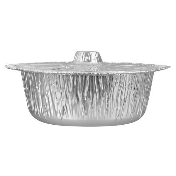Restaurantware Foil Lux 6 Qt Aluminum Foil Pot - With Lid - 13 1/2" X 12" X 4 3/4" - 100 Count Box