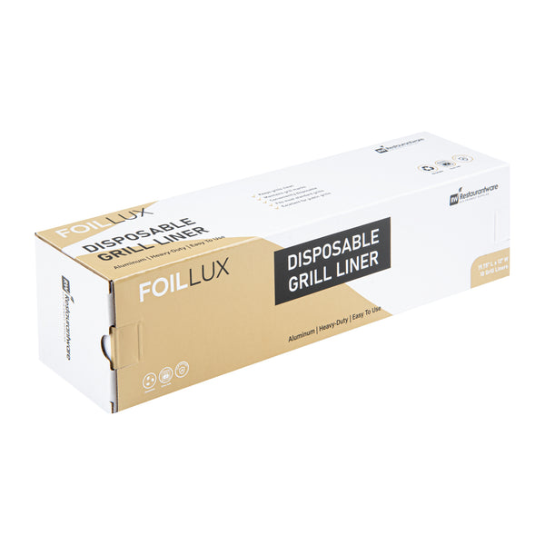 Restaurantware Foil Lux Aluminum Disposable Grill Liner - 19 3/4" X 12" - 200 Count Box
