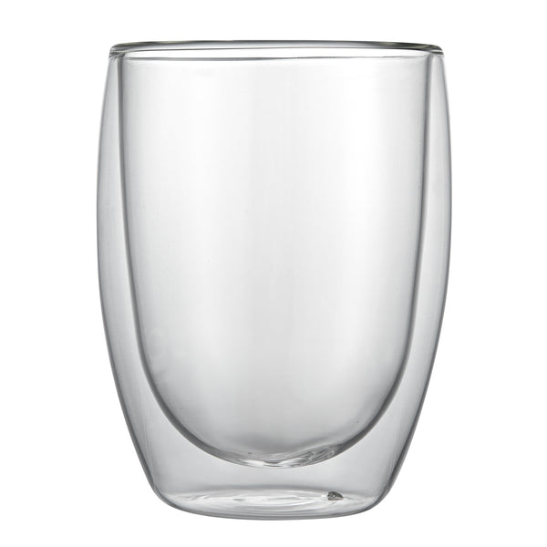 Restaurantware Forma Professional 12 Oz Coffee Cup - Double Wall Borosilicate - 3 1/4'' X 3 1/4'' X 4 3/4'' - 12 Count Box
