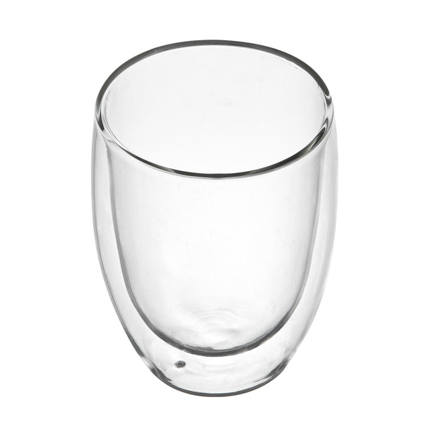 Restaurantware Forma Professional 12 Oz Coffee Cup - Double Wall Borosilicate - 3 1/4'' X 3 1/4'' X 4 3/4'' - 12 Count Box