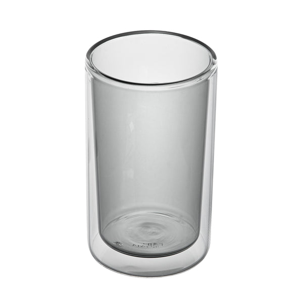 Restaurantware Forma Professional 14 Oz Gray Glass Tumbler - Double Wall Borosilicate - 3 1/4" X 3 1/4" X 5 1/4" - 12 Count Box