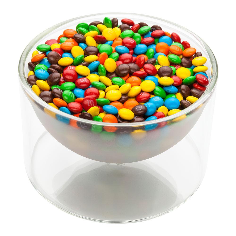 restaurantware Forma Professional 14 oz Round Frosted Glass Lufthansa Bowl - Double Wall Shallow - 4 3/4" x 4 3/4" x 3" - 10 count box