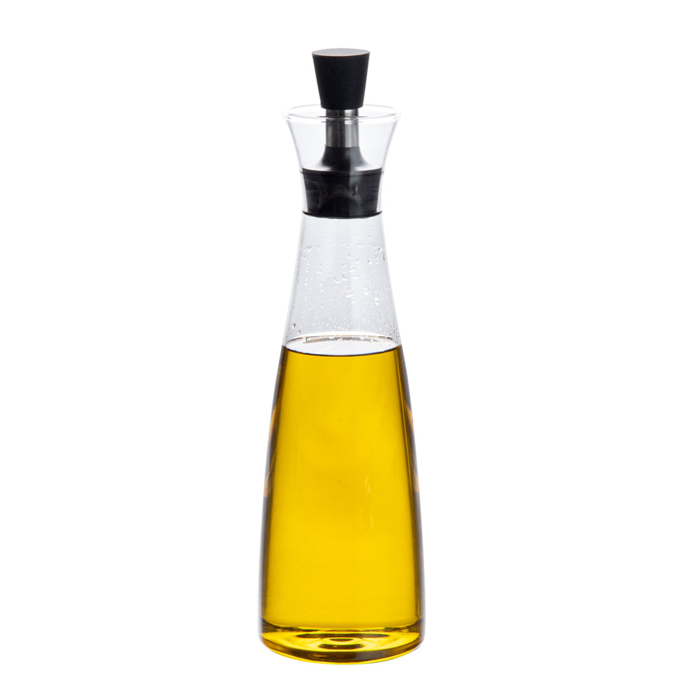 restaurantware Forma Professional 17 oz Glass Oil Bottle - Borosilicate - 3" x 3" x 10 1/2" - 1 count box