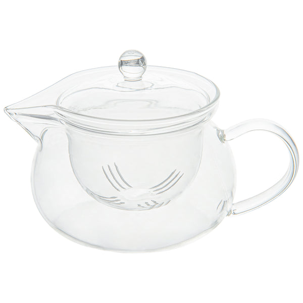 Restaurantware Forma Professional 17 Oz Round Glass Teapot - Double Wall - 5 1/4" X 5 1/4" X 5" - 1 Count Box