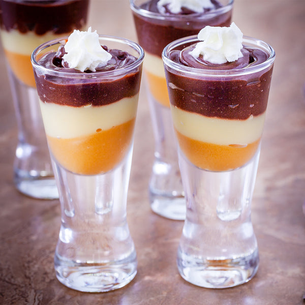 Restaurantware Forma Professional 2 Oz Concave Dessert Shot Glass - 1 3/4" X 1 3/4" X 4 1/4" - 60 Count Box