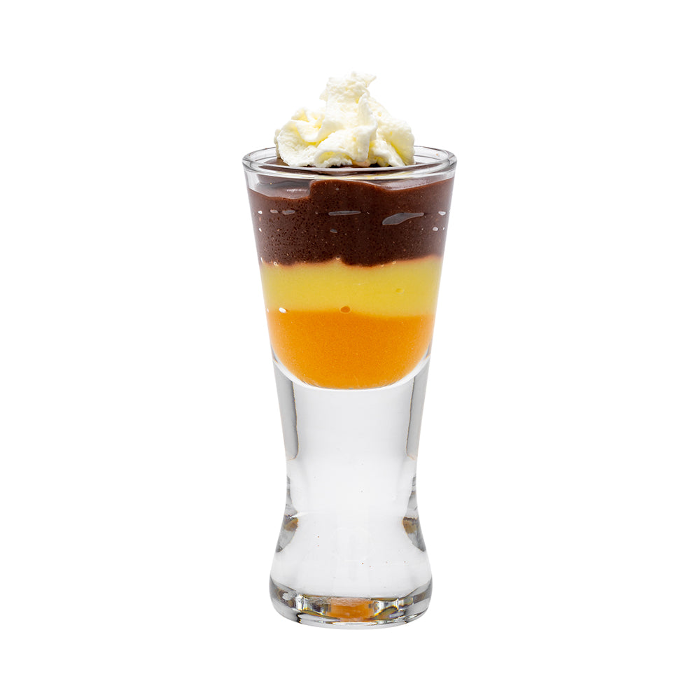 restaurantware Forma professional 2 oz Concave Dessert Shot Glass - 1 3/4" x 1 3/4" x 4 1/4" - 60 count box