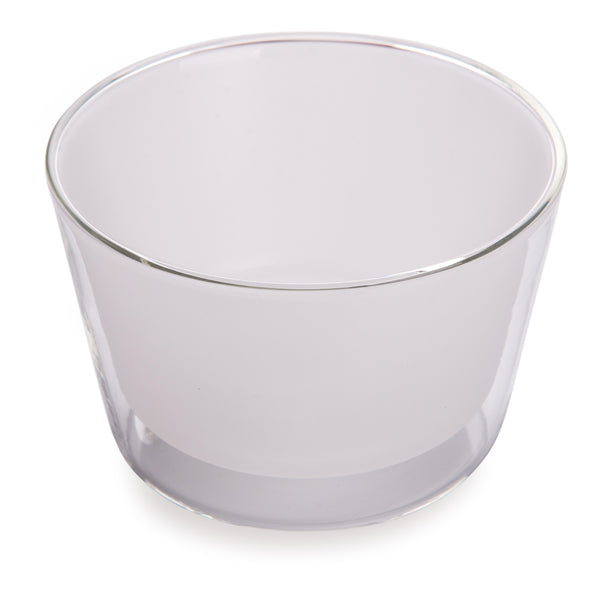 Restaurantware Forma Professional 25 Oz Round Frosted Glass Lufthansa Bowl - Double Wall Deep - 5 1/2" X 5 1/2" X 3 1/2" - 10 Count Box