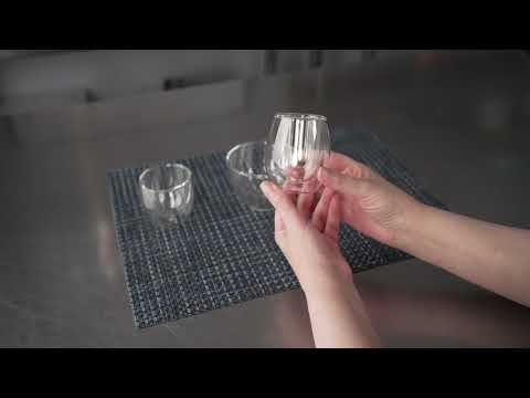 Restaurantware Forma Professional 3 Oz Round Appetizer Shot Glass - Double Wall - 2 1/2" X 2 1/2" X 2 3/4" - 10 Count Box