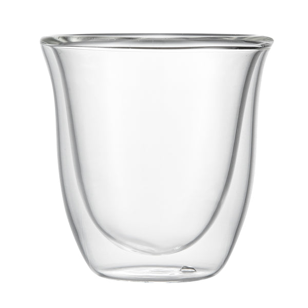 Restaurantware Forma Professional 3 Oz Shot Glass / Espresso Cup - Double Wall Borosilicate - 2 1/2'' X 2 1/2'' X 2 1/2'' - 12 Count Box