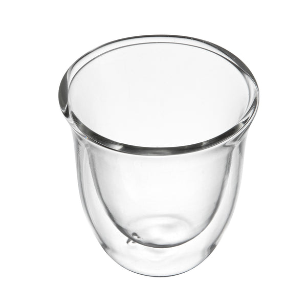 Restaurantware Forma Professional 3 Oz Shot Glass / Espresso Cup - Double Wall Borosilicate - 2 1/2'' X 2 1/2'' X 2 1/2'' - 12 Count Box