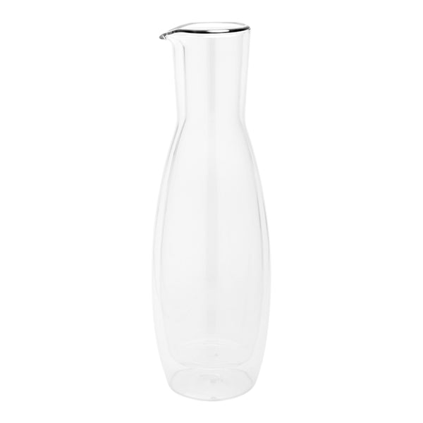Restaurantware Forma Professional 30 Oz Round Glass Wine And Water Carafe - Double Wall - 4" X 4" X 11 1/2" - 1 Count Box