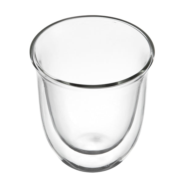 Restaurantware Forma Professional 7 Oz Glass Coffee Cup - Double Wall Borosilicate - 3 1/2'' X 3 1/2'' X 3 3/4'' - 12 Count Box