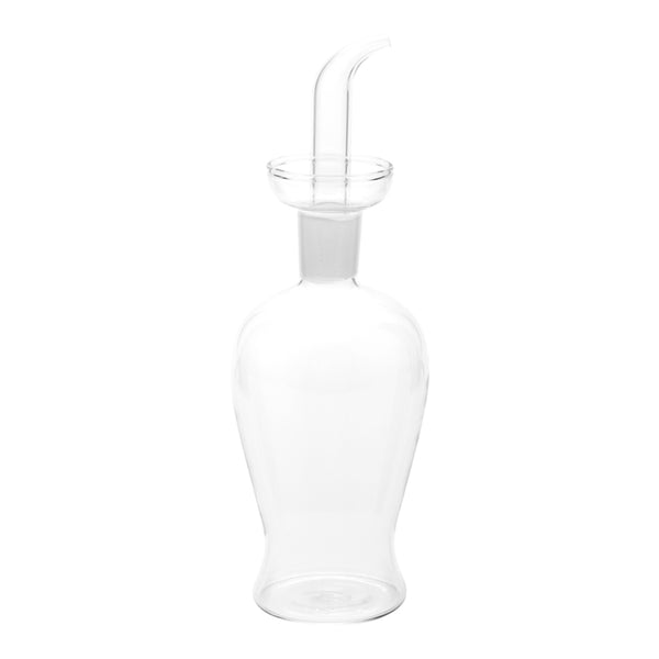 Restaurantware Forma Professional 9 Oz Round Oil Dispenser Bottle - Blown Glass - 2 3/4" X 2 3/4" X 6 1/4" - 1 Count Box