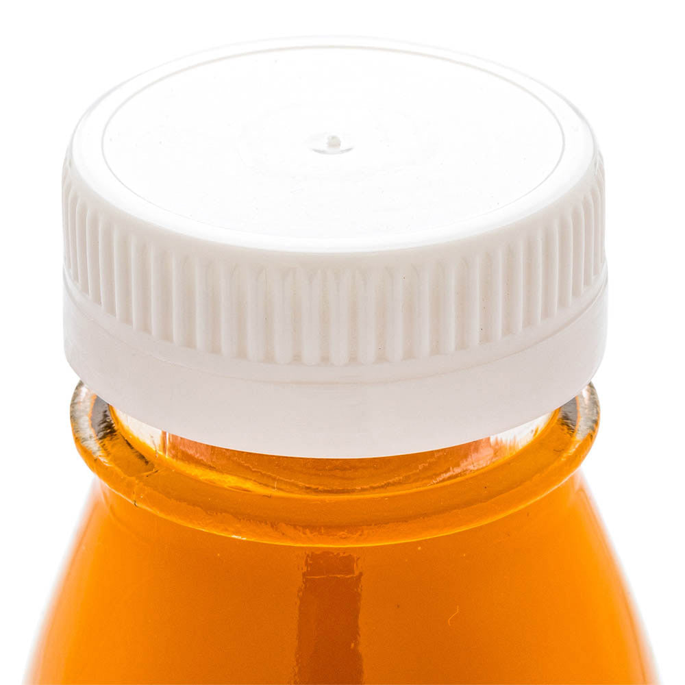 restaurantware French Countryside White Plastic Replacement Cap - Tamper-Evident Fits 10 oz Square Bottle - 1 3/4" x 1 3/4" x 3/4" - 10 count box