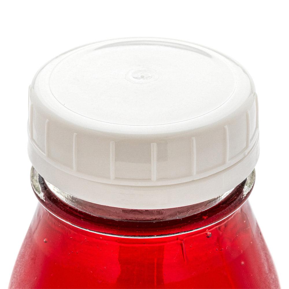 restaurantware French Countryside White Plastic Replacement Cap - Tamper-Evident Fits 16 oz Square Bottle - 2" x 2" x 3/4" - 10 count box