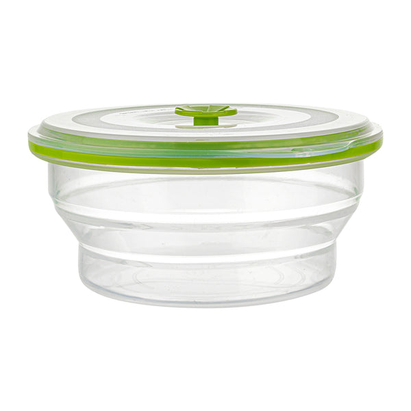 Restaurantware Fresh Hero 31 Oz Green Silicone Airtight Food Storage Container - With Vented Lid Collapsible - 7" X 7" X 3" - 20 Count Box