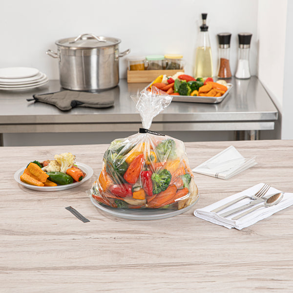 Restaurantware Fresh Hero Clear Plastic Oven Bag - With Ties BPA-Free - 14" × 17" - 200 Count Box