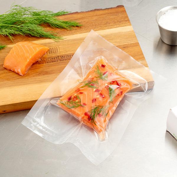 Restaurantware Fresh Hero Clear Plastic Vacuum Sealer Bags - For Chamber Vacuum Sealer 3 Mil BPA-Free - 6" X 8" - 1000 Count Box
