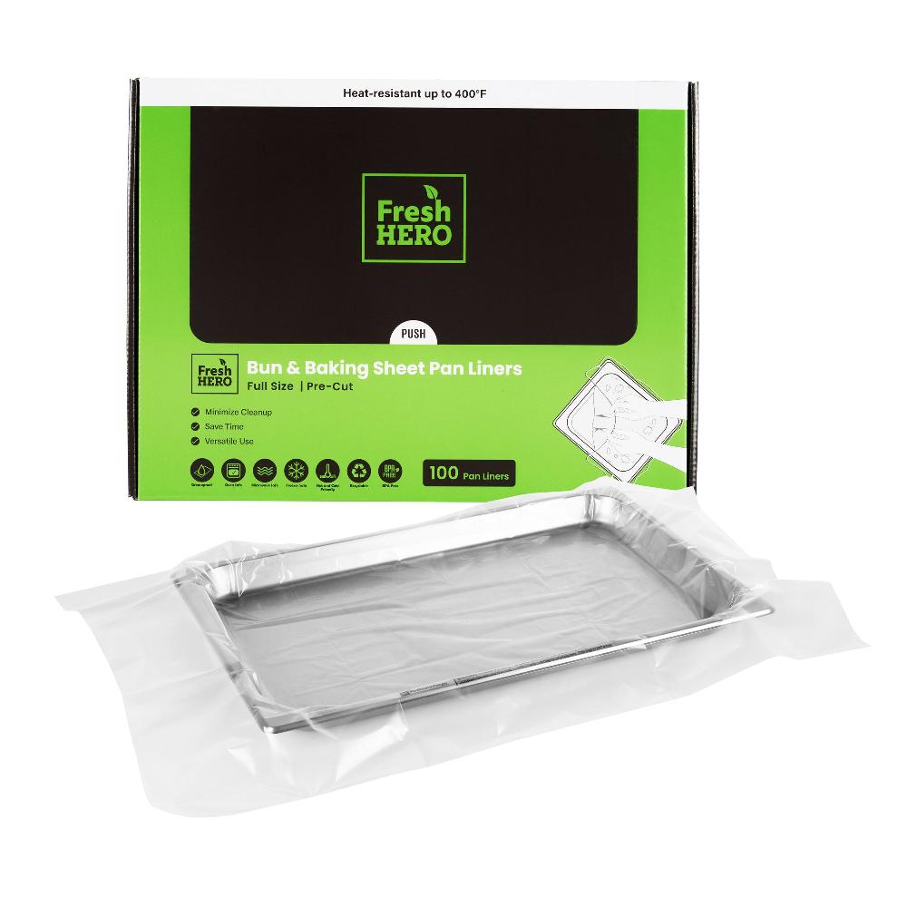 restaurantware Fresh Hero Nylon Full Size Bun / Baking Sheet Pan Liner - 20 1/2" x 28 1/2" - 100 count box
