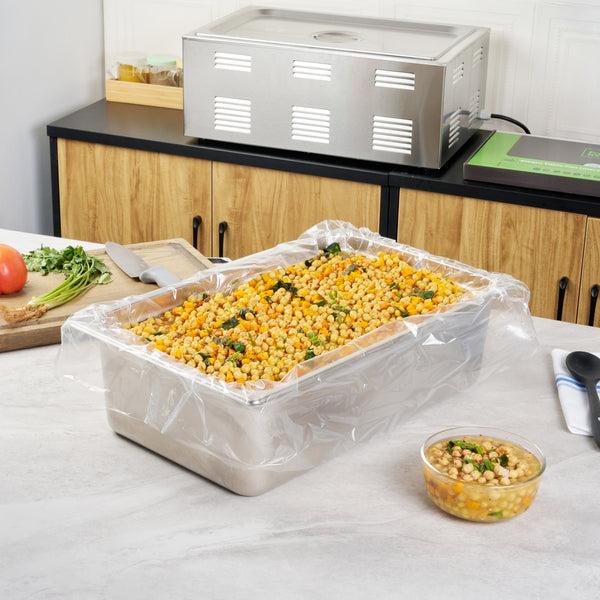 Restaurantware Fresh Hero Nylon Full Size Steam Table Pan Liner - 6" Depth - 34" X 18" - 50 Count Box