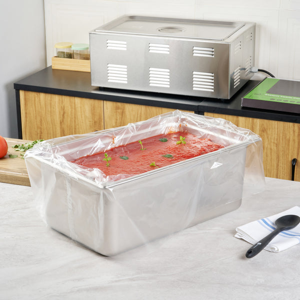 Restaurantware Fresh Hero Nylon Full Size Steam Table Pan Liner - 8" Depth - 34" X 22" - 50 Count Box