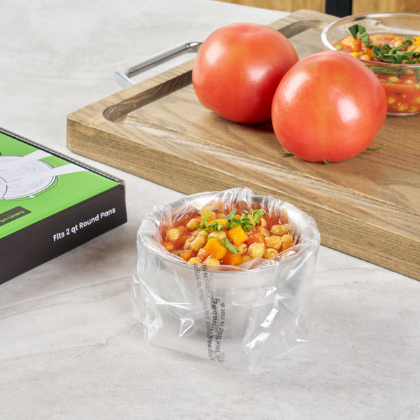 Restaurantware Fresh Hero Round Nylon Pan Liner - Fits 2 Qt Round Pans - 9" X 14" - 100 Count Box