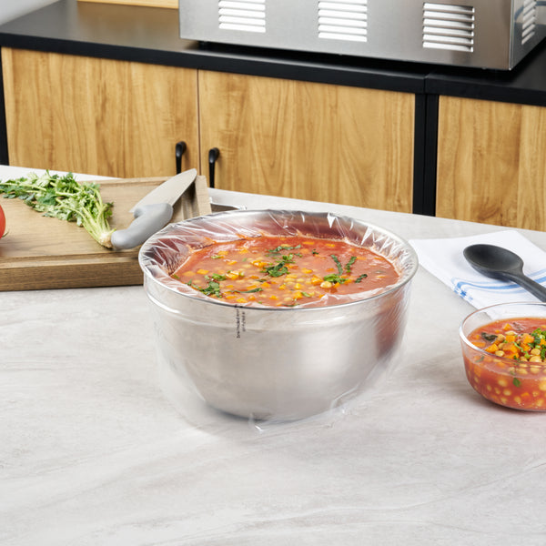 Restaurantware Fresh Hero Round Nylon Pan Liner - Fits 6 And 7 Qt Round Pans - 15" X 15" - 100 Count Box