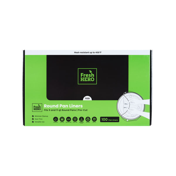 Restaurantware Fresh Hero Round Nylon Pan Liner - Fits 9 And 11 Qt Round Pans - 18" X 20" - 100 Count Box