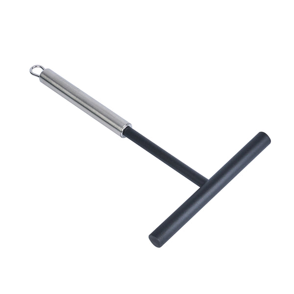 Restaurantware German Standard Black Nylon High Heat Crepe Batter Spreader - With Stainless Steel Handle - 7 3/4'' X 4 3/4'' - 1 Count Box