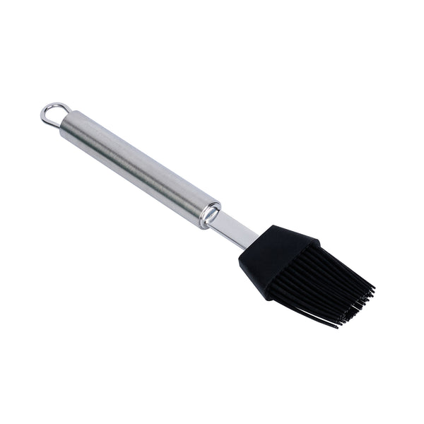 Restaurantware German Standard Black Silicone Pastry And Basting Brush - With Stainless Steel Handle - 7 3/4'' - 1 Count Box