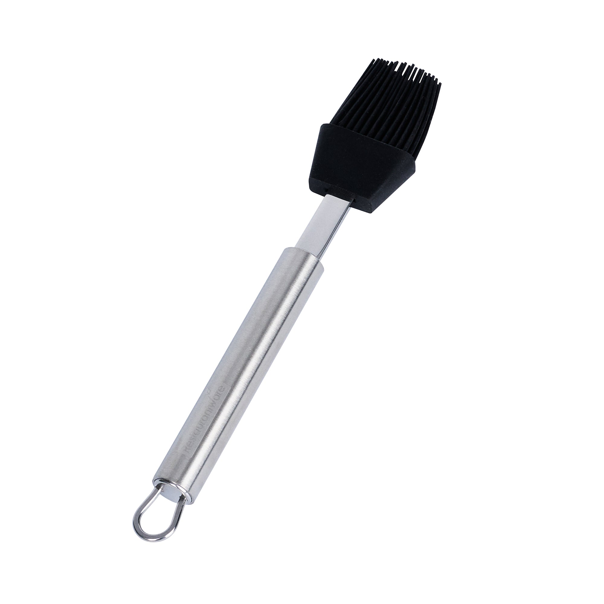 restaurantware German Standard Black Silicone Pastry and Basting Brush - with Stainless Steel Handle - 7 3/4'' - 1 count box