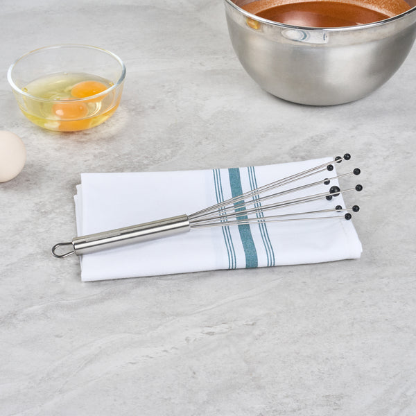 Restaurantware German Standard Stainless Steel Ball Whisk - With Silicone Tips - 10 3/4'' - 1 Count Box