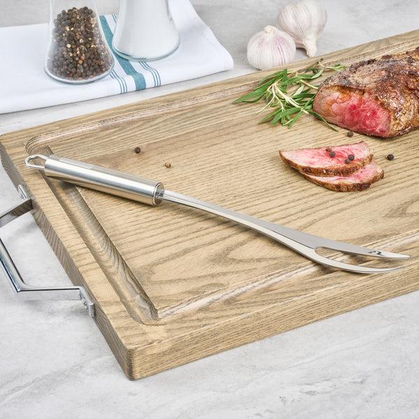 Restaurantware German Standard Stainless Steel Carving / Pot Fork - 12 3/4'' - 1 Count Box