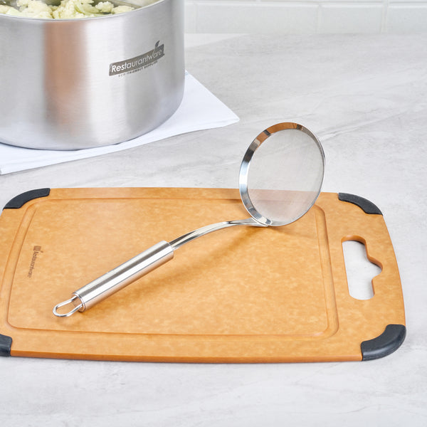 Restaurantware German Standard Stainless Steel Fine Mesh Strainer - 11 3/4'' X 4'' - 1 Count Box