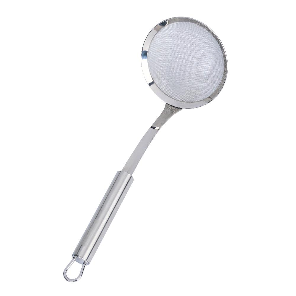 restaurantware German Standard Stainless Steel Fine Mesh Strainer - 11 3/4'' x 4'' - 1 count box