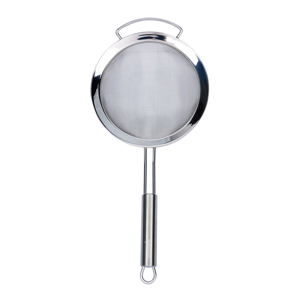 Restaurantware German Standard Stainless Steel Fine Mesh Strainer - 16 3/4'' X 7 3/4'' - 1 Count Box