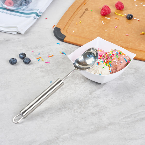 Restaurantware German Standard Stainless Steel Ice Cream Scoop - 8 3/4'' X 1 3/4'' - 1 Count Box