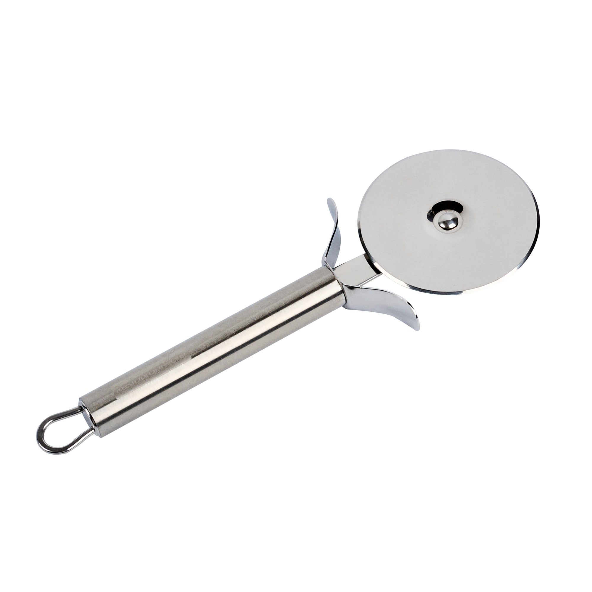 restaurantware German Standard Stainless Steel Pizza Wheel - with Finger Guard - 7 3/4'' x 2 1/2'' - 1 count box