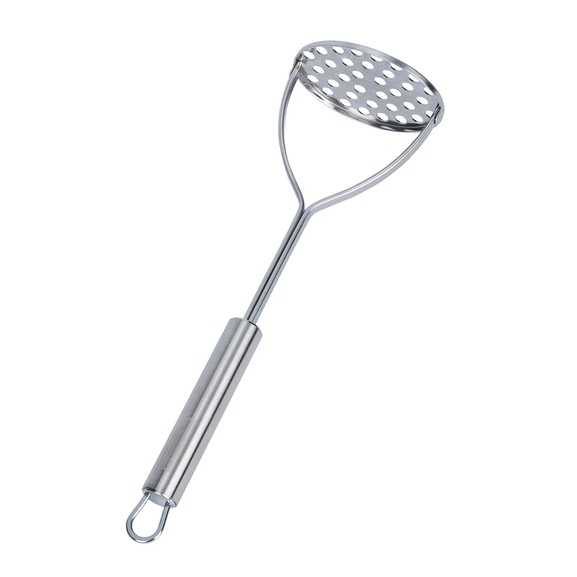 restaurantware German Standard Stainless Steel Round-Faced Potato / Bean Masher - 11'' - 1 count box