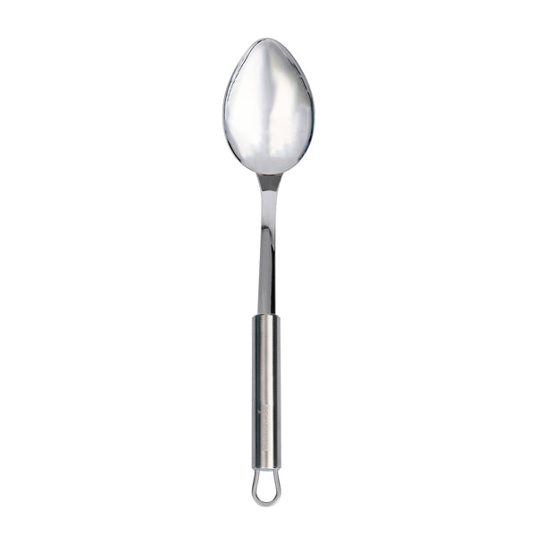 Restaurantware German Standard Stainless Steel Serving Spoon - Solid - 12 1/4'' - 1 Count Box