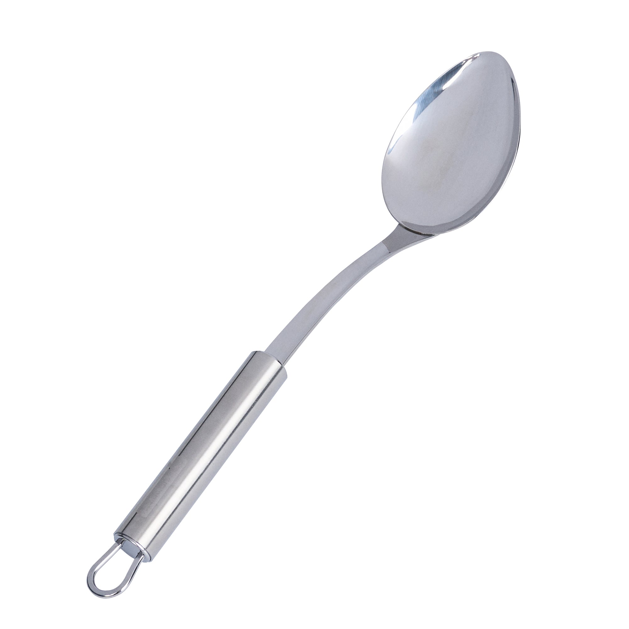 restaurantware German Standard Stainless Steel Serving Spoon - Solid - 12 1/4'' - 1 count box