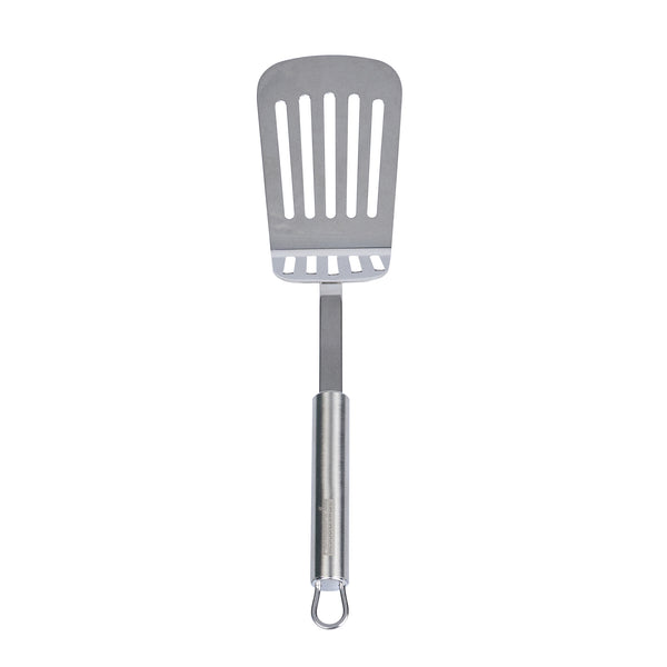 Restaurantware German Standard Stainless Steel Slotted Turner / Spatula - 12 1/2'' - 1 Count Box