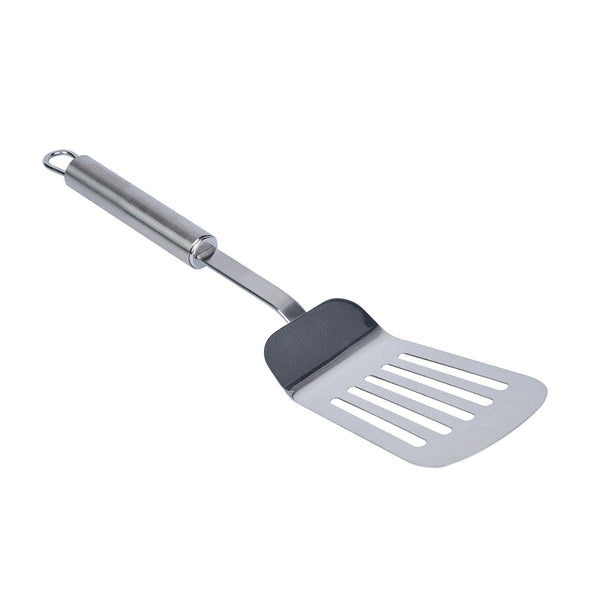 Restaurantware German Standard Stainless Steel Slotted Turner / Spatula - 12 1/2'' - 1 Count Box
