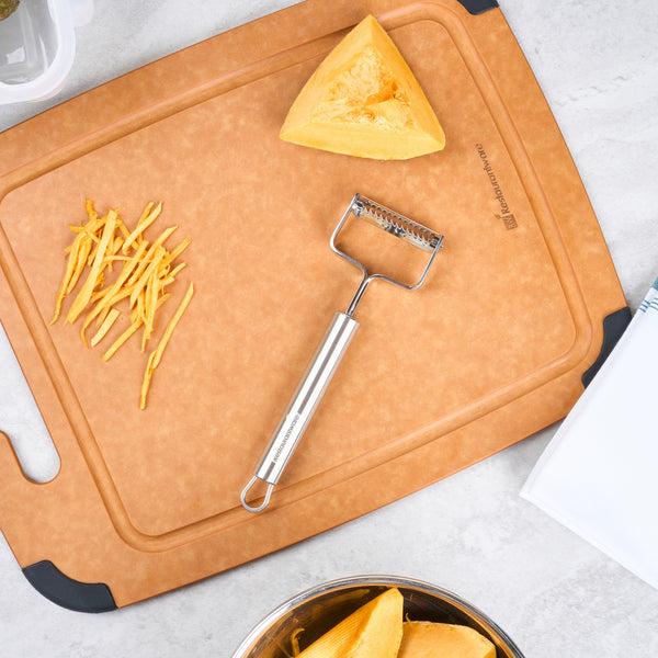 Restaurantware German Standard Stainless Steel "Y" Vegetable Peeler - Julienne Blade - 6 1/2'' - 1 Count Box