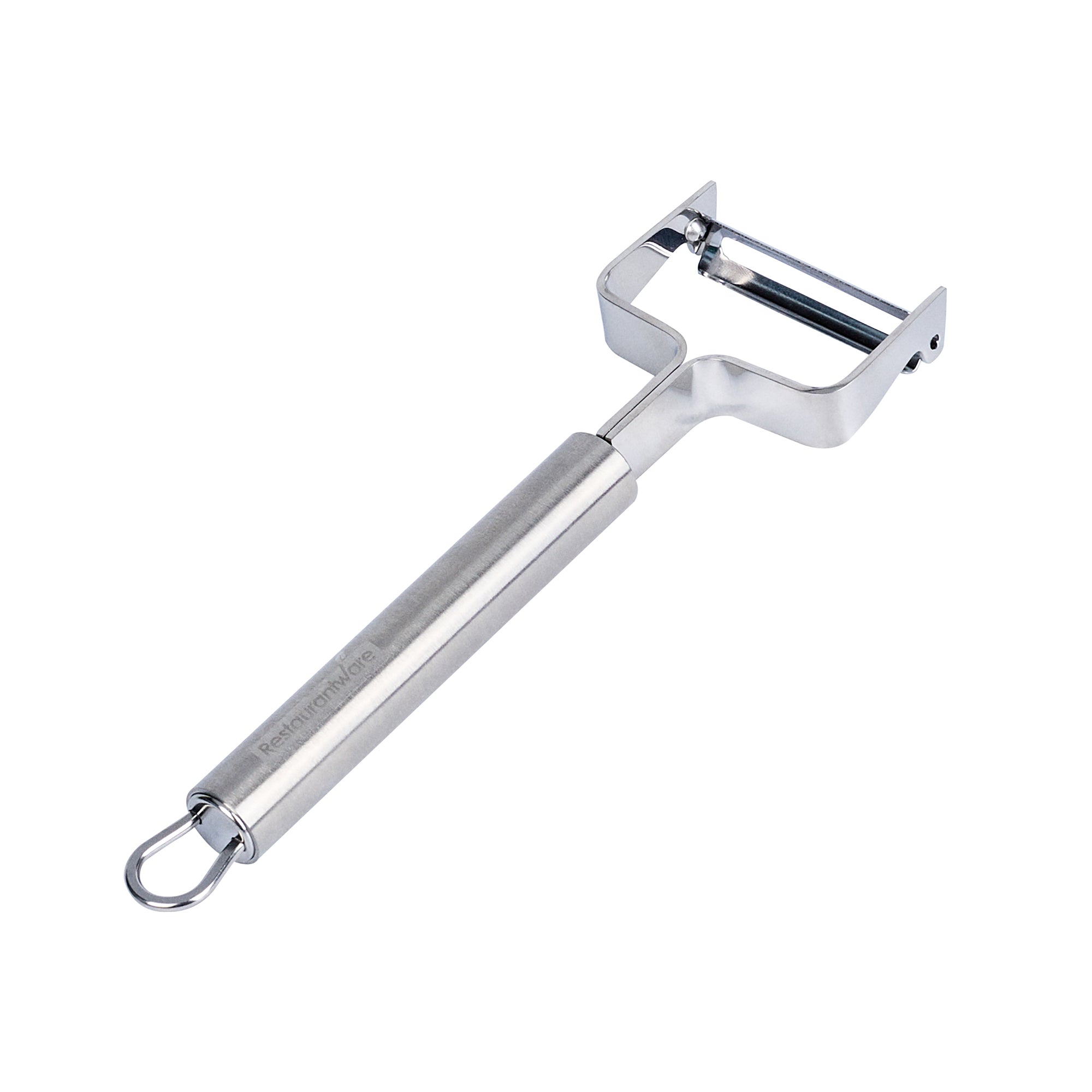 restaurantware German Standard Stainless Steel "Y" Vegetable Peeler - Straight Blade - 6 1/2'' - 1 count box