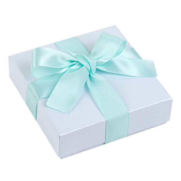 Restaurantware Gift Tek Aqua Blue Polyester Satin Ribbon - Single Face - 1" X 10 Yds - 10 Count Box
