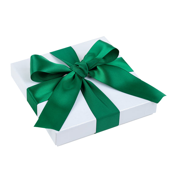 Restaurantware Gift Tek Forest Green Polyester Satin Ribbon - Single Face - 1 1/2" X 10 Yds - 10 Count Box